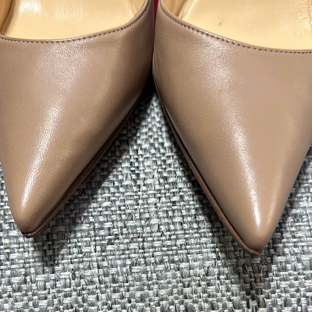 Christian Louboutin Brown Pointed Toe Heels - Picture 7 of 10